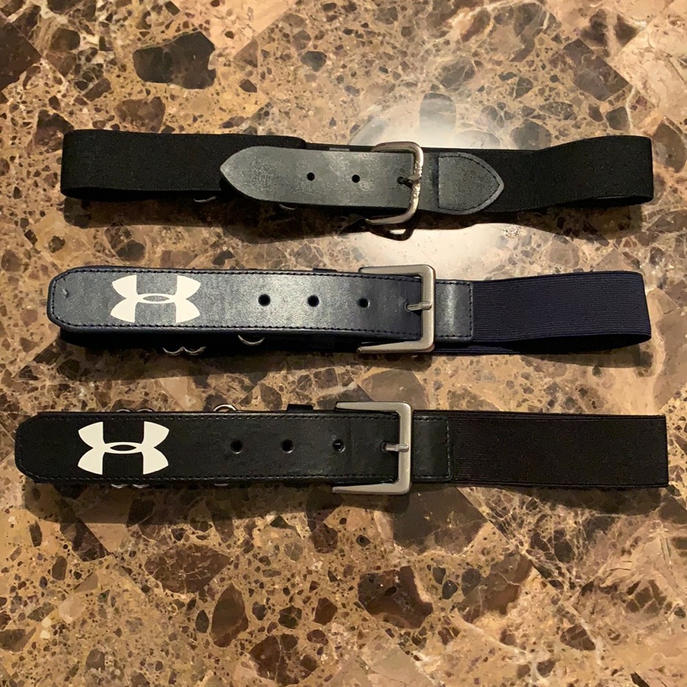 Set of 3 boys baseball belts